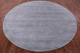 Round Savannah Grass Hand Knotted Wool & Silk Rug - 9' 5" X 9' 6" - Golden Nile