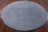 Round Savannah Grass Hand Knotted Wool & Silk Rug - 7' 7" X 7' 8" - Golden Nile