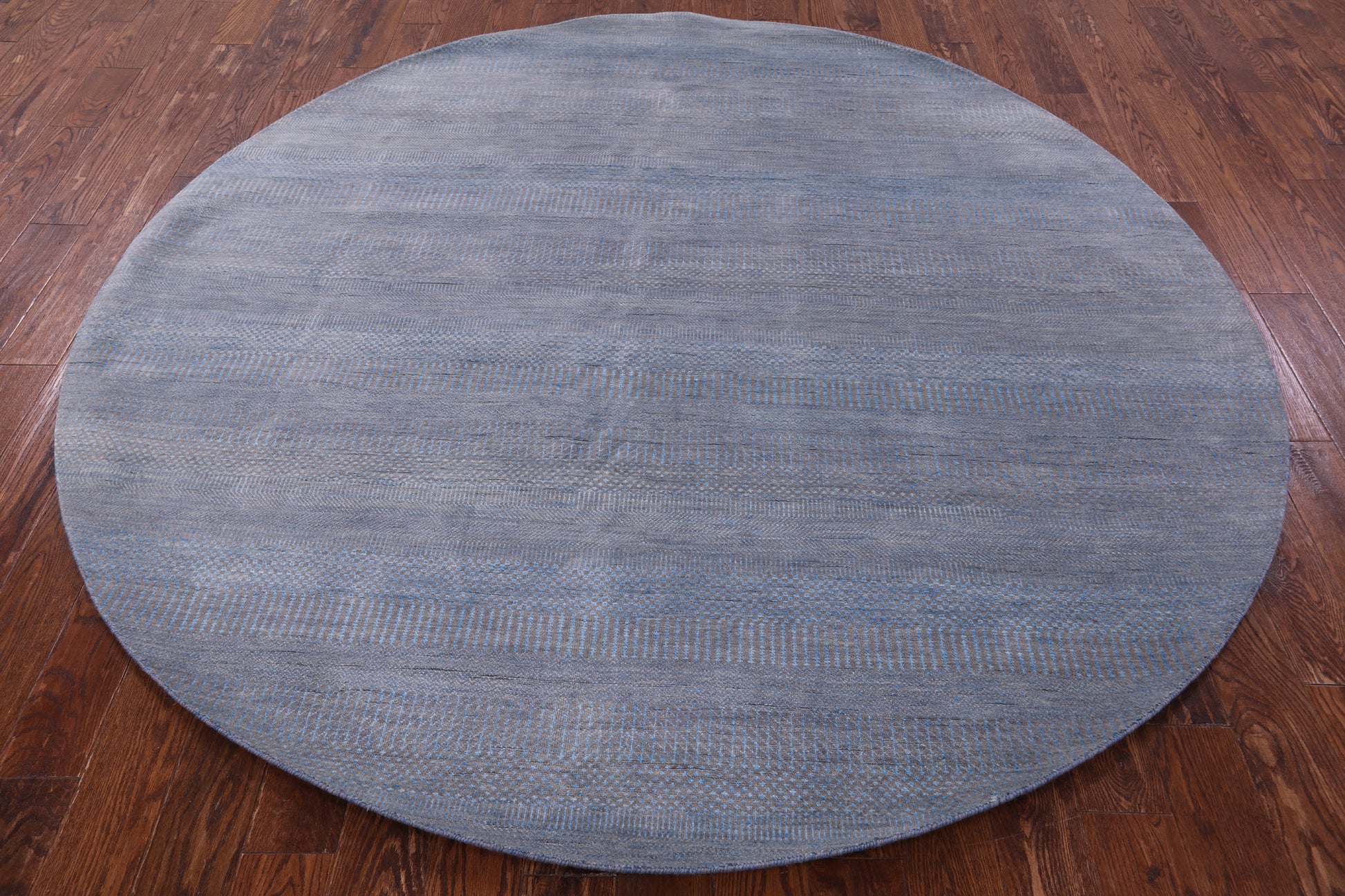 Round Savannah Grass Hand Knotted Wool & Silk Rug - 7' 10" X 7' 11" - Golden Nile