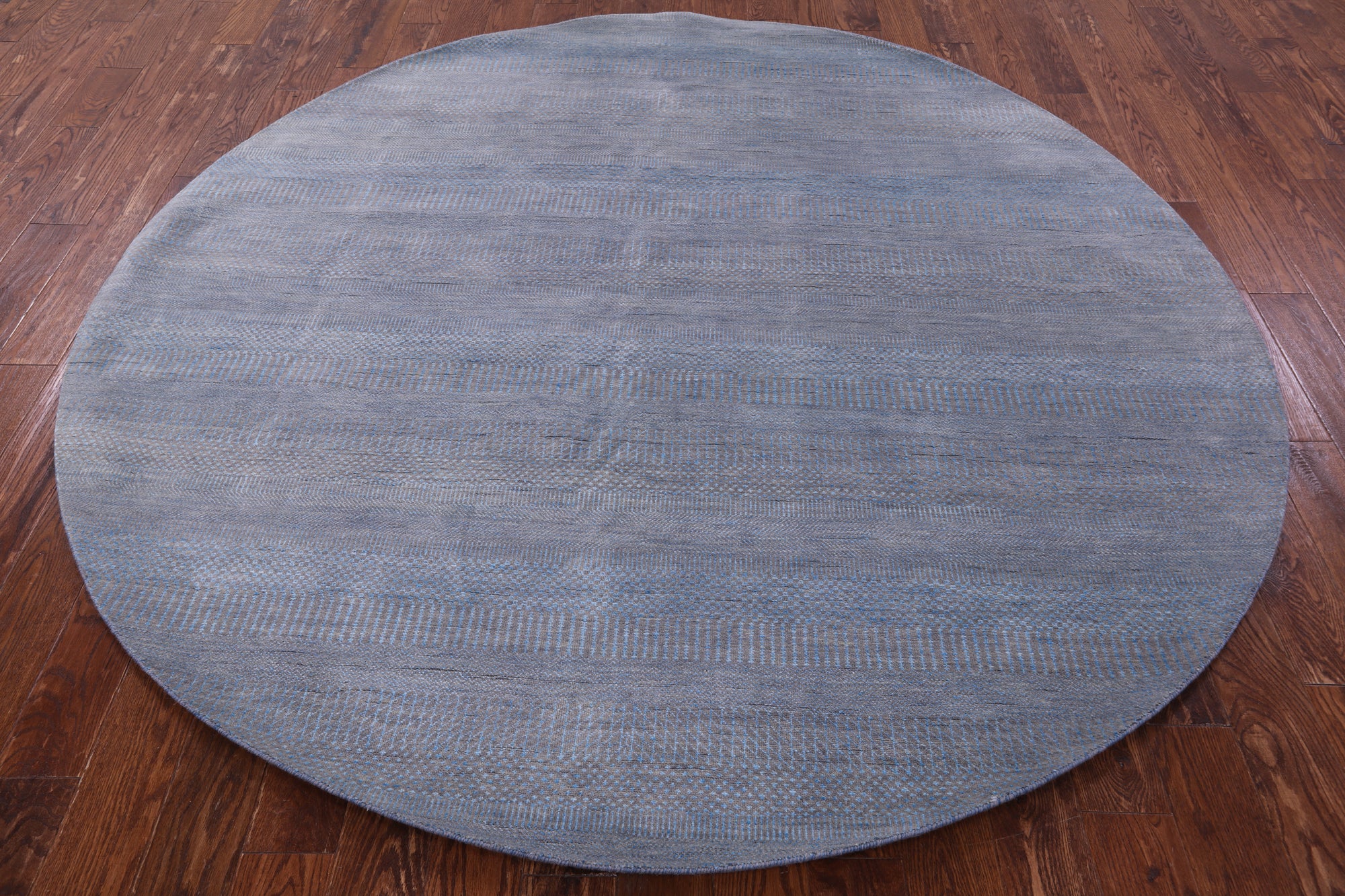 Round Savannah Grass Hand Knotted Wool & Silk Rug - 7' 10" X 7' 11" - Golden Nile