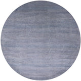 Round Savannah Grass Hand Knotted Wool & Silk Rug - 7' 9" X 7' 9" - Golden Nile