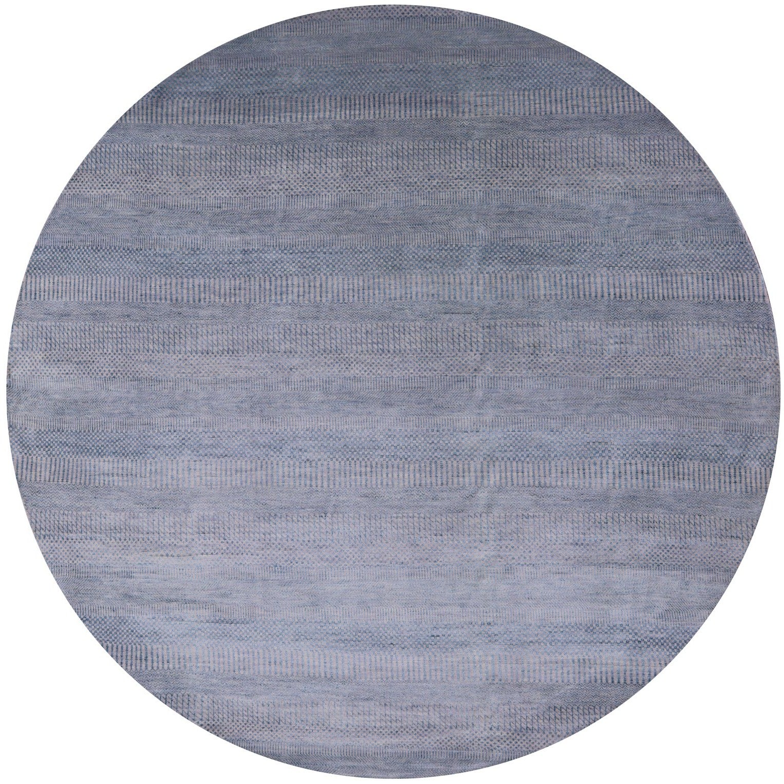 Round Savannah Grass Hand Knotted Wool & Silk Rug - 7' 9" X 7' 9" - Golden Nile