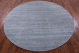 Round Savannah Grass Hand Knotted Wool & Silk Rug - 7' 9" X 7' 9" - Golden Nile