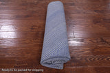 Blue Round Savannah Grass Handmade Wool & Silk Rug - 6' 11" X 6' 11" - Golden Nile