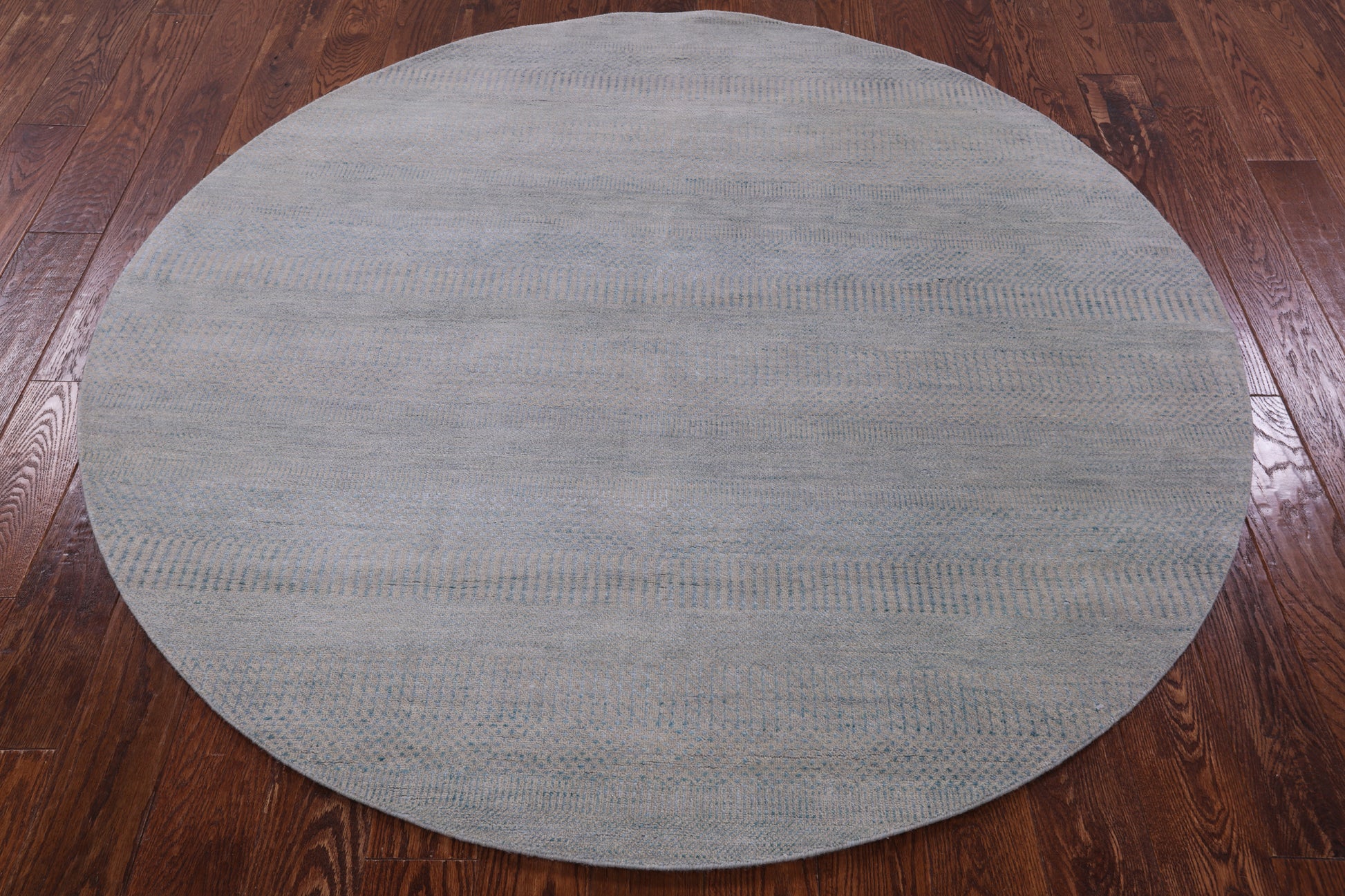 Round Savannah Grass Handmade Wool & Silk Rug - 5' 11" X 6' 0" - Golden Nile