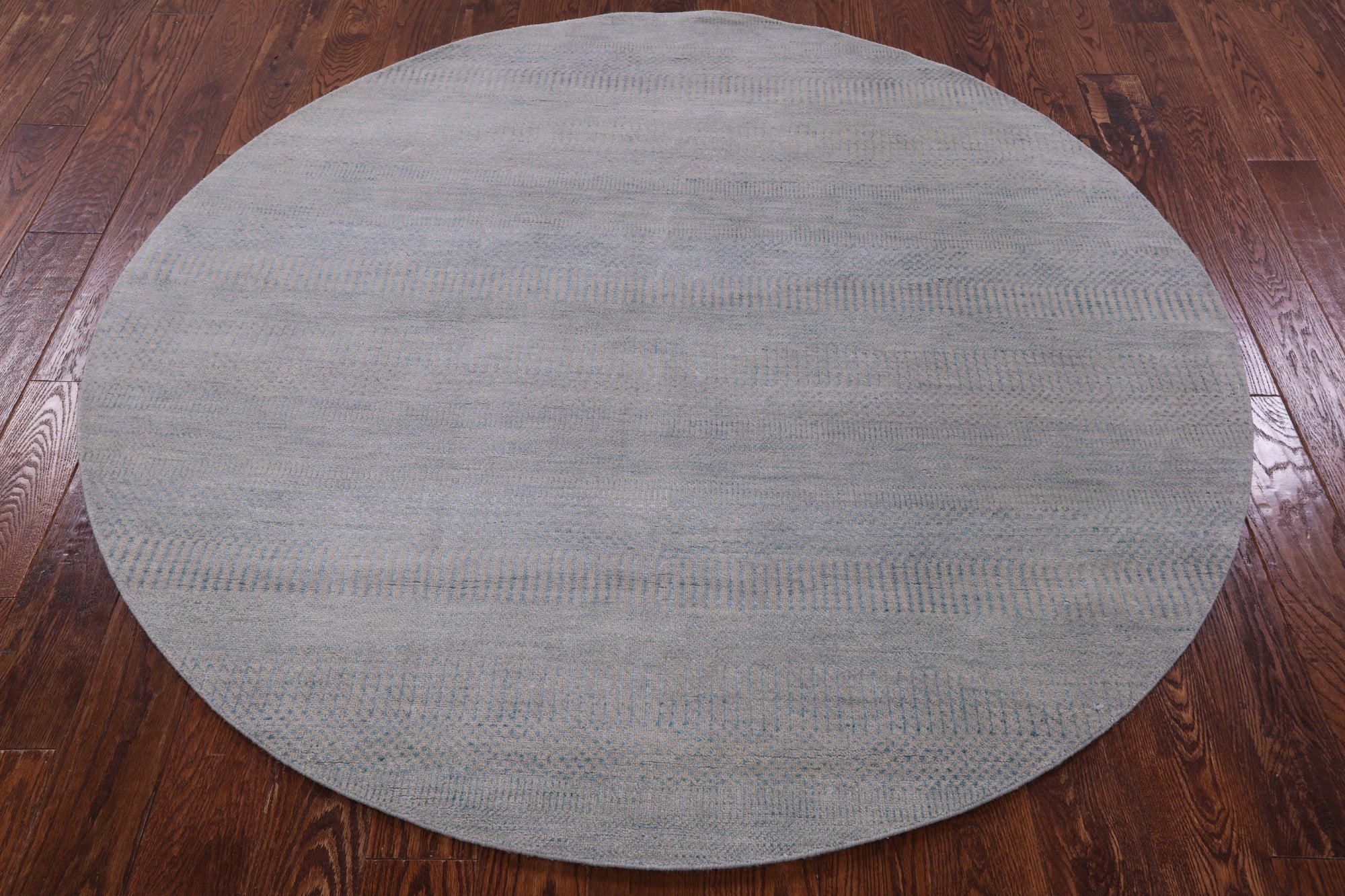 Round Savannah Grass Handmade Wool & Silk Rug - 5' 11" X 6' 0" - Golden Nile