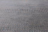 Round Savannah Grass Handmade Wool & Silk Rug - 5' 11" X 6' 0" - Golden Nile