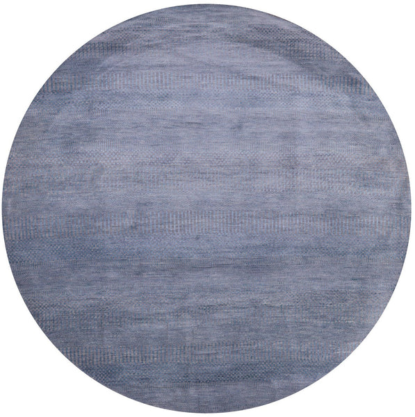 Round Savannah Grass Handmade Wool & Silk Rug - 6' 0" X 6' 0" - Golden Nile