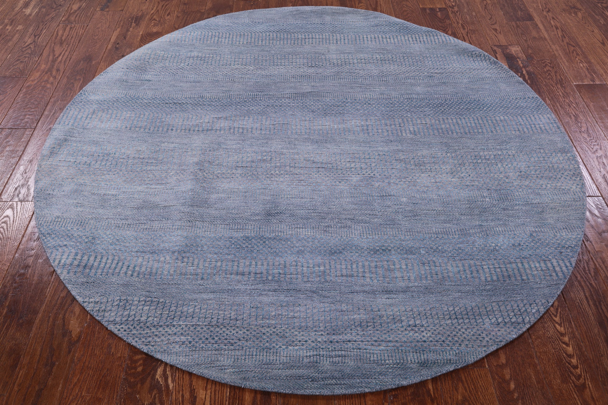 Round Savannah Grass Handmade Wool & Silk Rug - 6' 0" X 6' 0" - Golden Nile