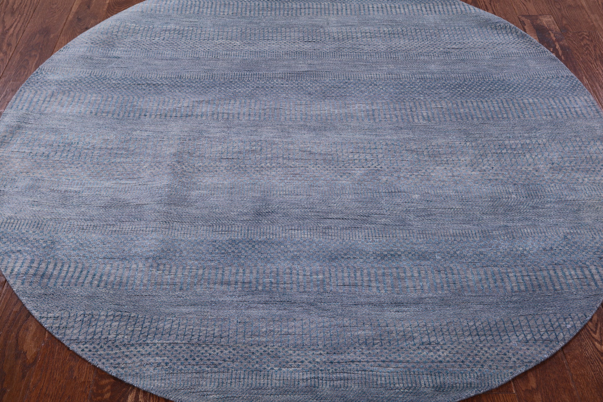 Round Savannah Grass Handmade Wool & Silk Rug - 6' 0" X 6' 0" - Golden Nile