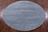 Round Savannah Grass Hand Knotted Wool & Silk Rug - 5' 9" X 5' 9" - Golden Nile