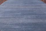 Round Savannah Grass Hand Knotted Wool & Silk Rug - 5' 10" X 5' 10" - Golden Nile