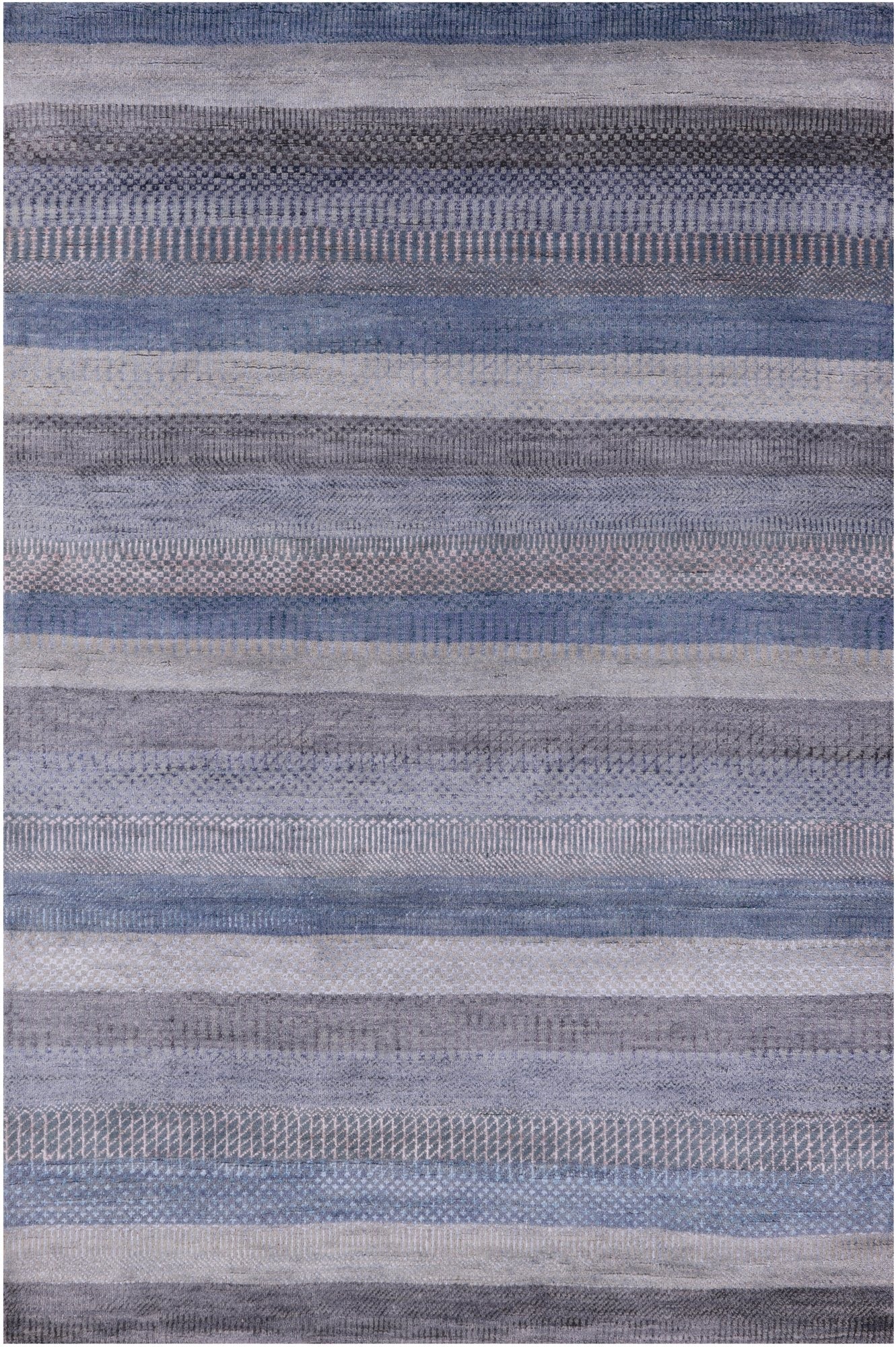 Savannah Grass Hand Knotted Wool & Silk Rug - 4' 1" X 6' 1" - Golden Nile