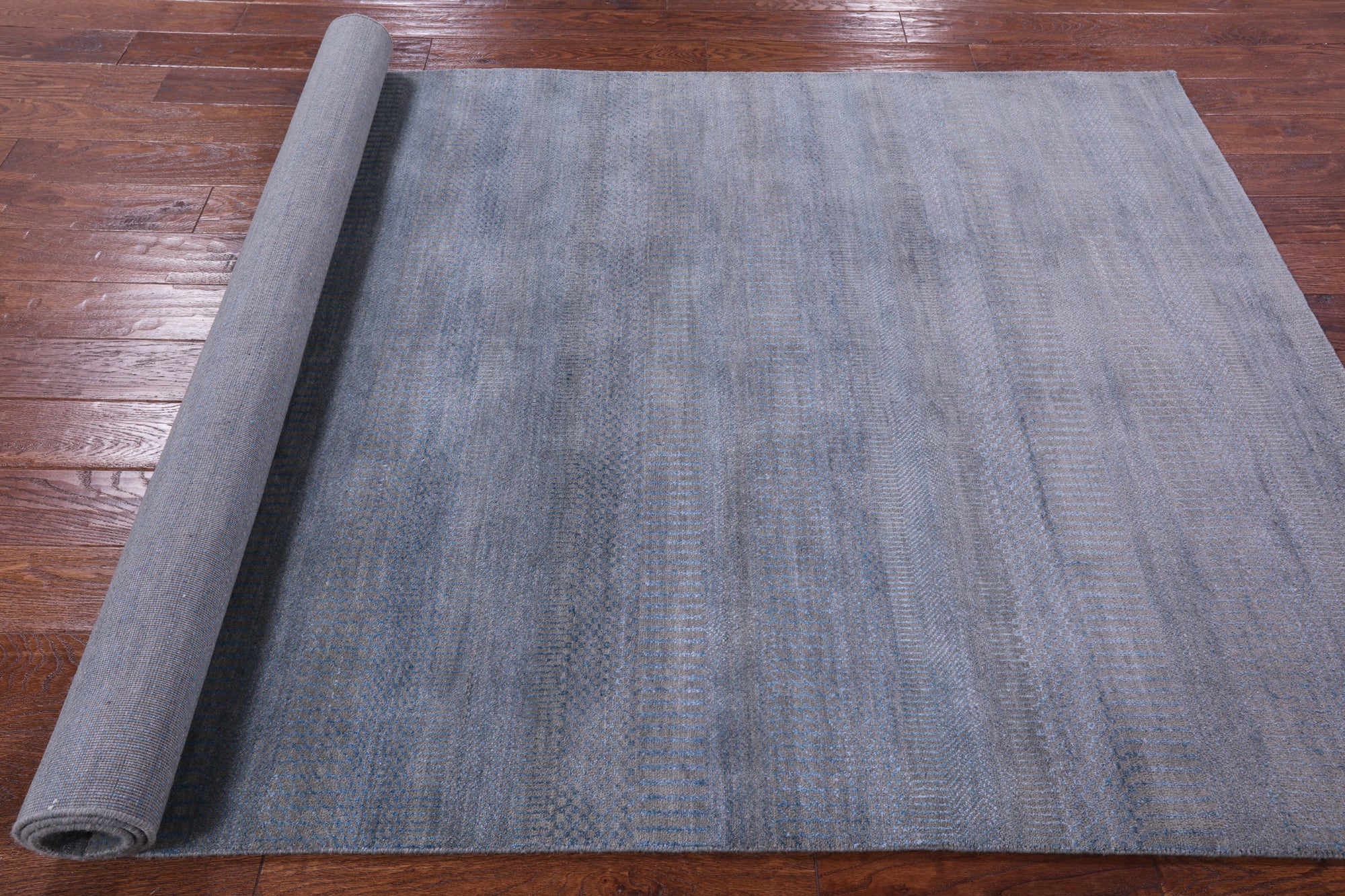 Savannah Grass Hand Knotted Wool & Silk Rug - 5' 0" X 8' 3" - Golden Nile