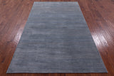 Savannah Grass Hand Knotted Wool & Silk Rug - 5' 0" X 8' 3" - Golden Nile