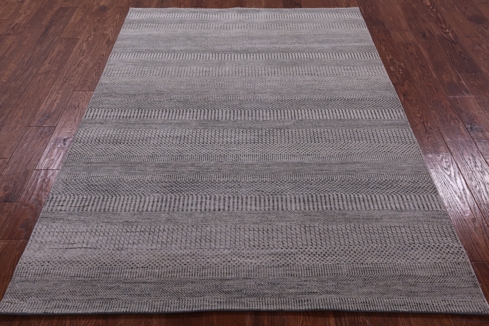 Savannah Grass Hand Knotted Wool & Silk Rug - 5' 1" X 6' 11" - Golden Nile