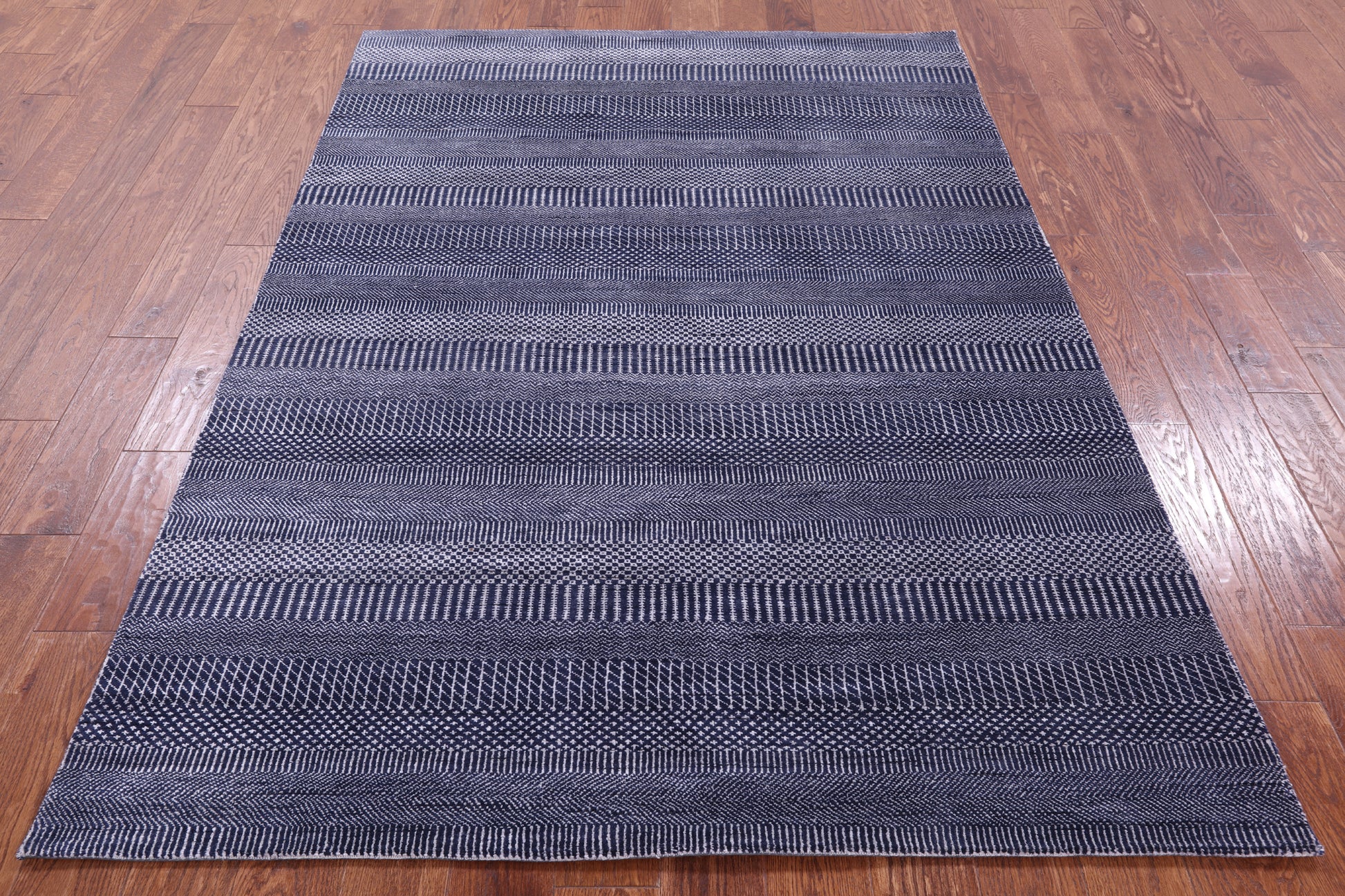 Savannah Grass Hand Knotted Wool & Silk Rug - 5' 1" X 7' 2" - Golden Nile