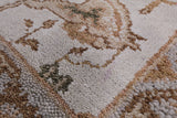 Ivory Turkish Oushak Handmade Wool Runner Rug - 2' 8" X 11' 10" - Golden Nile