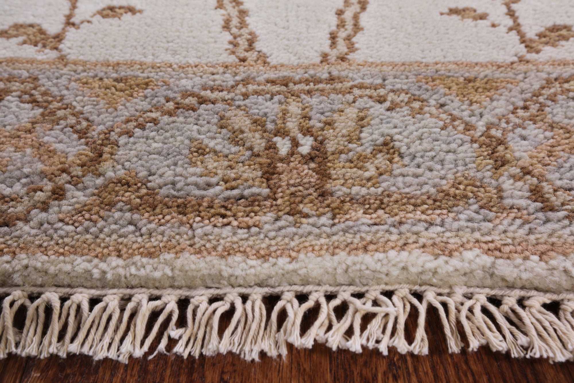 Ivory Turkish Oushak Handmade Wool Runner Rug - 2' 8" X 11' 10" - Golden Nile