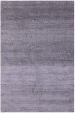 Grey Savannah Grass Handmade Wool & Silk Rug - 4' 2" X 6' 3" - Golden Nile