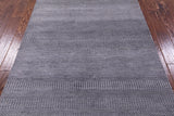 Grey Savannah Grass Handmade Wool & Silk Rug - 4' 2" X 6' 3" - Golden Nile