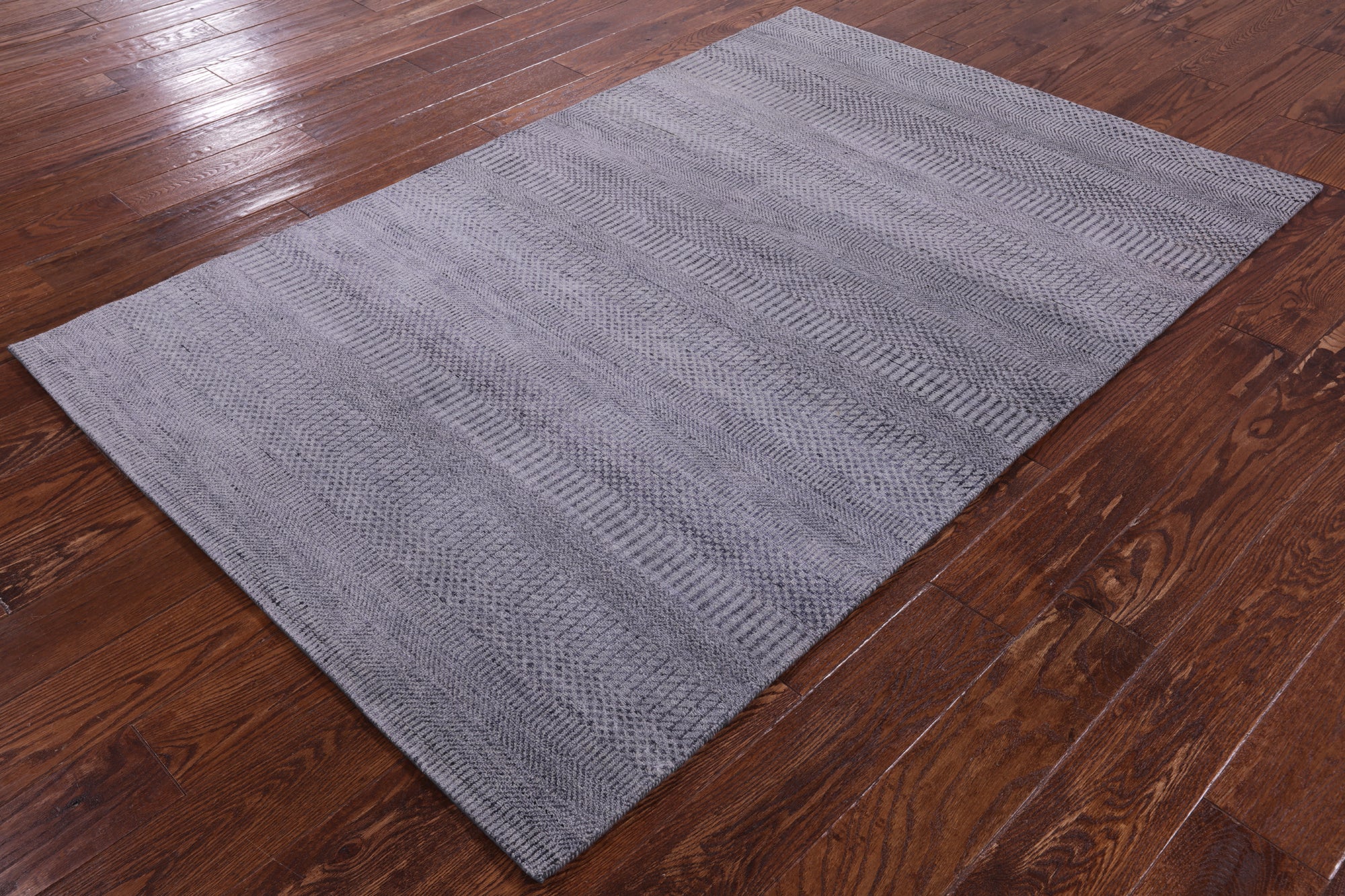 Grey Savannah Grass Handmade Wool & Silk Rug - 4' 2" X 6' 3" - Golden Nile