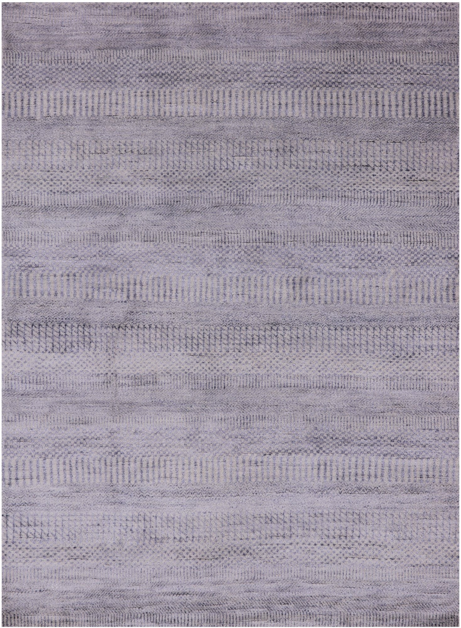 Savannah Grass Hand Knotted Wool & Silk Rug - 4' 1" X 5' 7" - Golden Nile