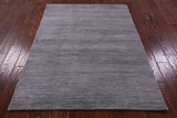 Savannah Grass Hand Knotted Wool & Silk Rug - 4' 1" X 5' 7" - Golden Nile