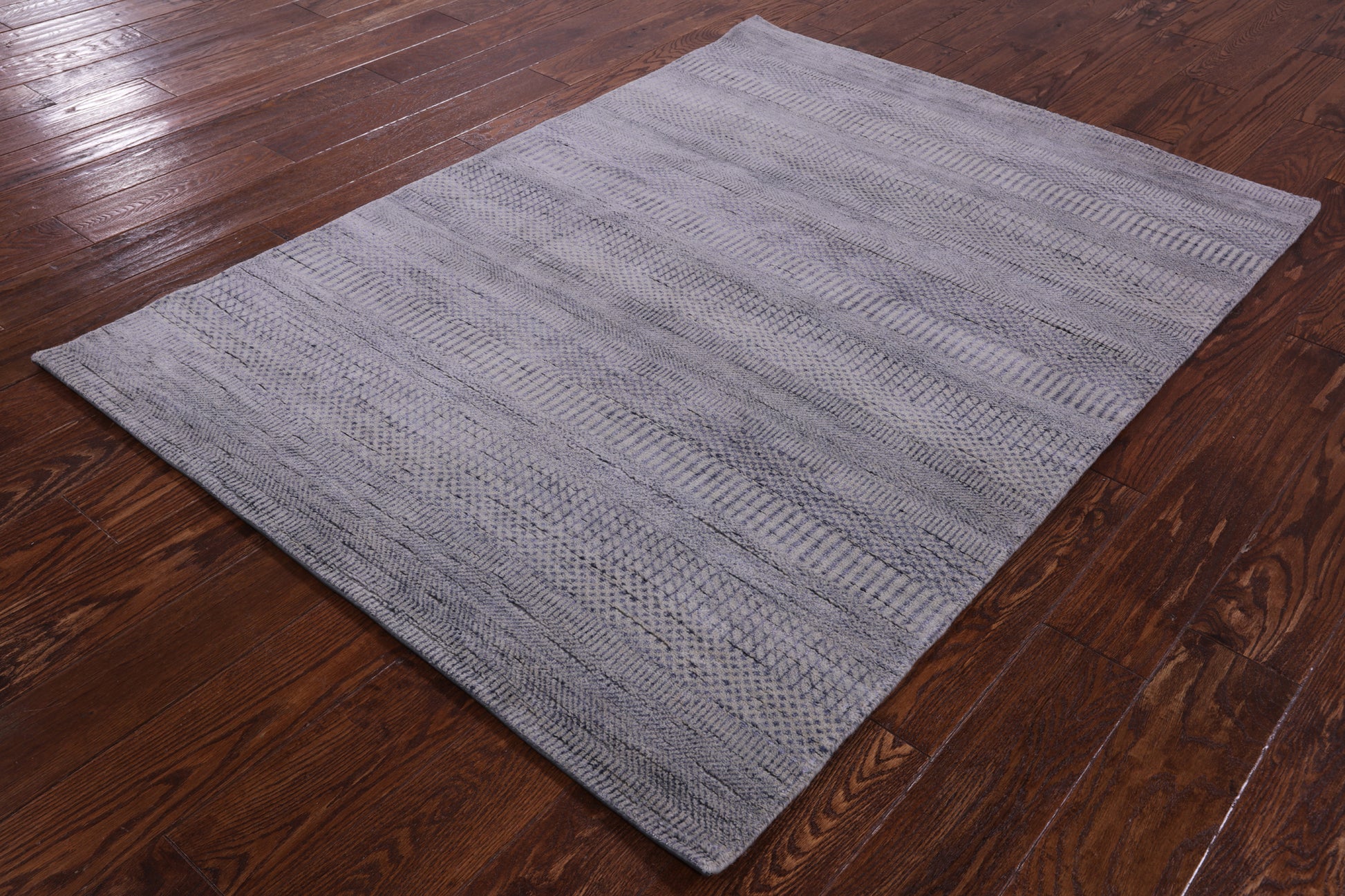 Savannah Grass Hand Knotted Wool & Silk Rug - 4' 1" X 5' 7" - Golden Nile