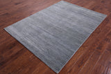 Savannah Grass Handmade Wool & Silk Rug - 5' 2" X 7' 0" - Golden Nile