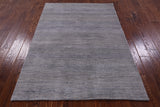 Savannah Grass Hand Knotted Wool & Silk Rug - 4' 0" X 5' 7" - Golden Nile