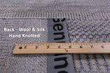 Savannah Grass Hand Knotted Wool & Silk Rug - 4' 0" X 5' 7" - Golden Nile