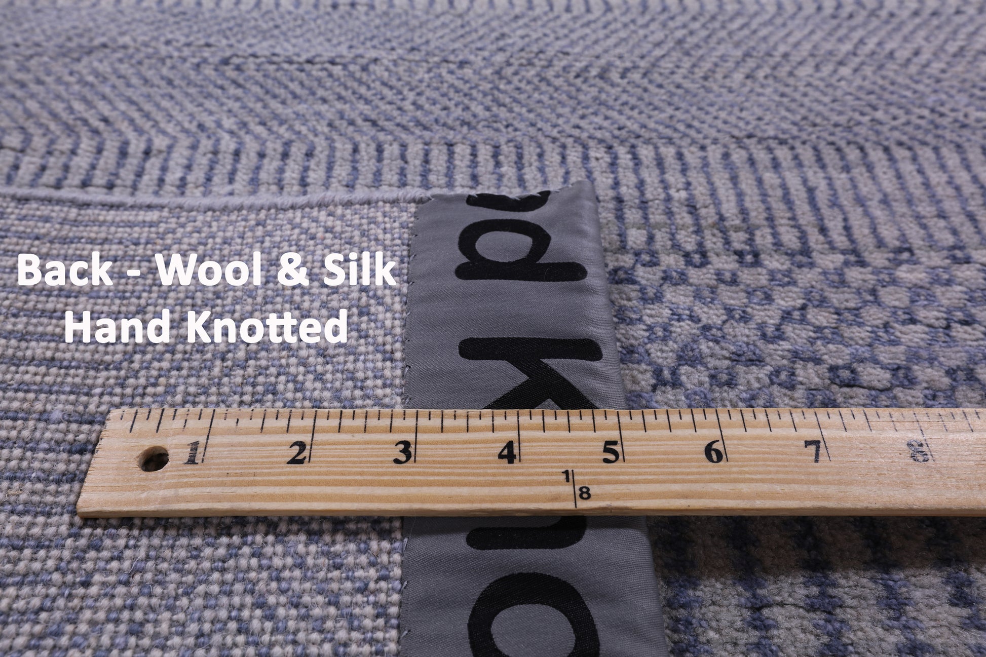 Grey Savannah Grass Hand Knotted Wool & Silk Rug - 3' 1" X 5' 2" - Golden Nile