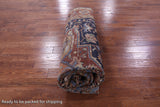 Blue Geometric Heriz Serapi Hand Knotted Wool Rug - 9' 0" X 17' 10" - Golden Nile