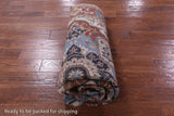 Ivory Geometric Heriz Serapi Hand Knotted Wool Rug - 5' 11" X 8' 11" - Golden Nile