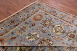 Geometric Heriz Serapi Hand Knotted Wool Rug - 8' 11" X 12' 3" - Golden Nile