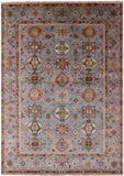 Geometric Heriz Serapi Hand Knotted Wool Rug - 8' 11" X 12' 3" - Golden Nile
