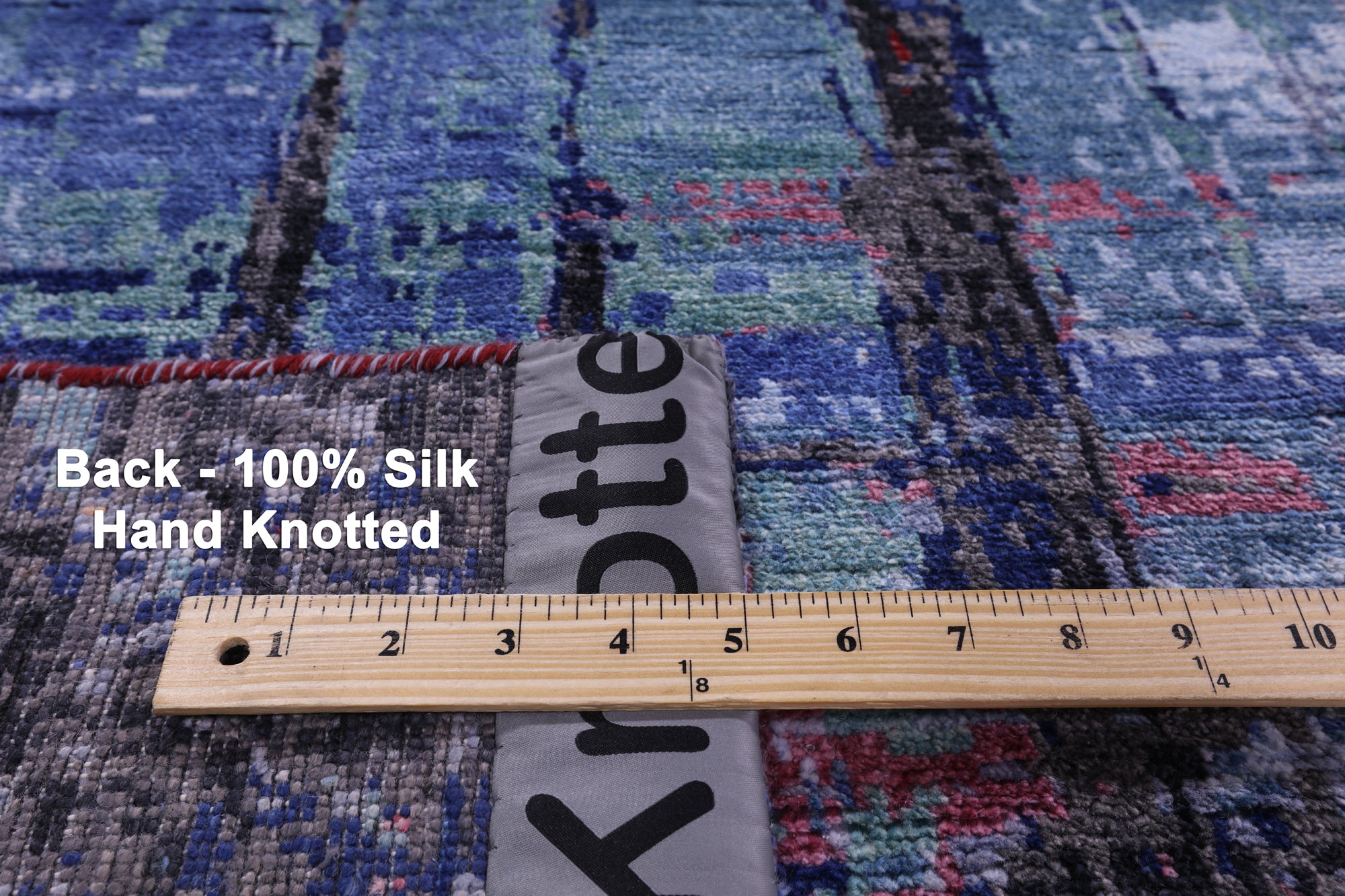 Contemporary Handmade 100% Silk Rug - 8' 9" X 12' 0" - Golden Nile