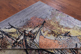 Sailing Ship Design Contemporary Hand Knotted Wool & Silk Rug - 8' 11" X 12' 1" - Golden Nile