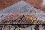 Sailing Ship Design Contemporary Hand Knotted Wool & Silk Rug - 12' 0" X 15' 4" - Golden Nile