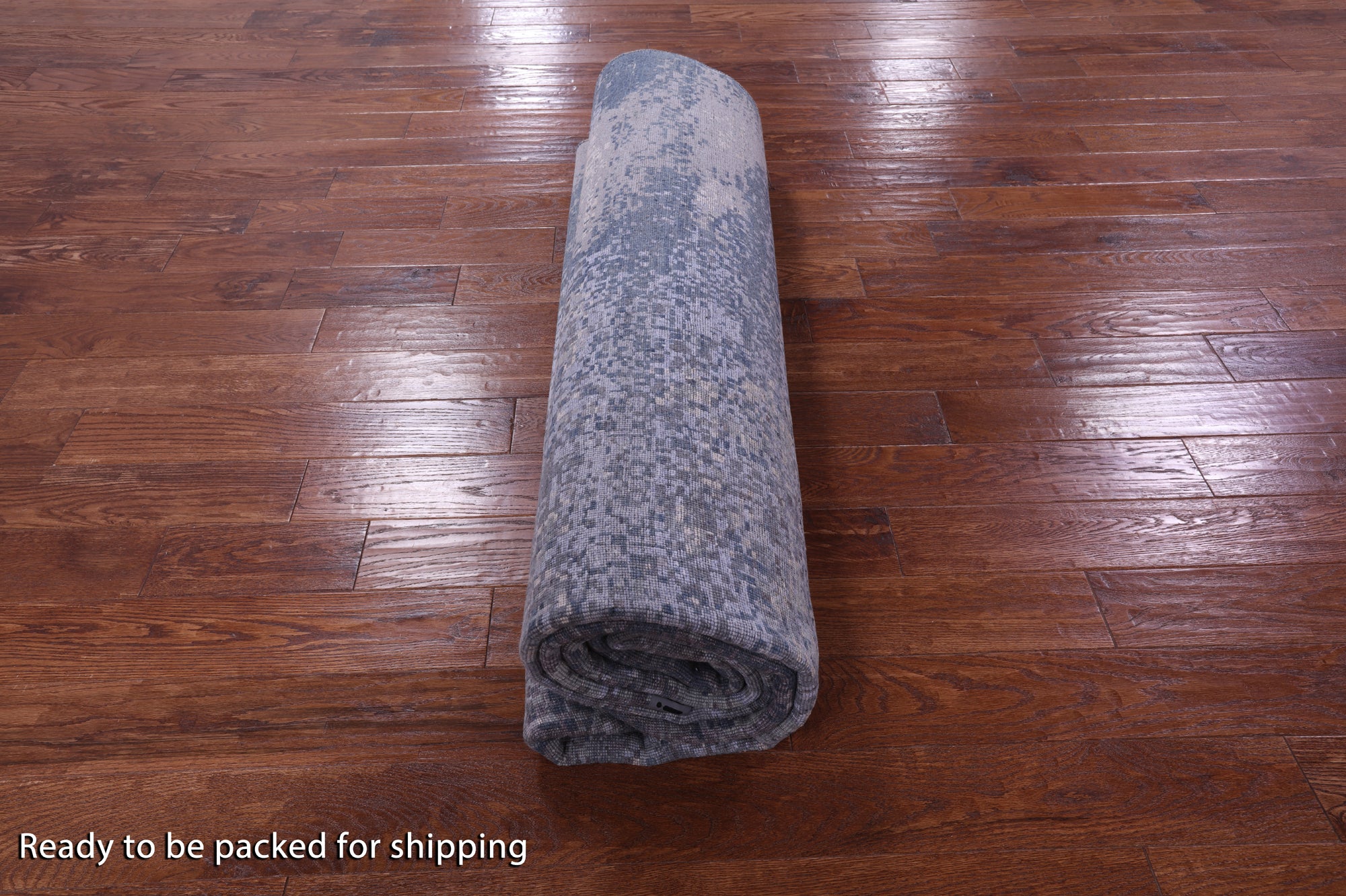 Abstract Contemporary Hand Knotted Wool & Silk Rug - 8' 11" X 12' 0" - Golden Nile