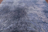 Abstract Modern Hand Knotted Wool & Silk Rug - 9' 11" X 14' 1" - Golden Nile