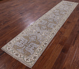 Turkish Oushak Hand Knotted Wool Runner Rug - 2' 7" X 11' 11" - Golden Nile