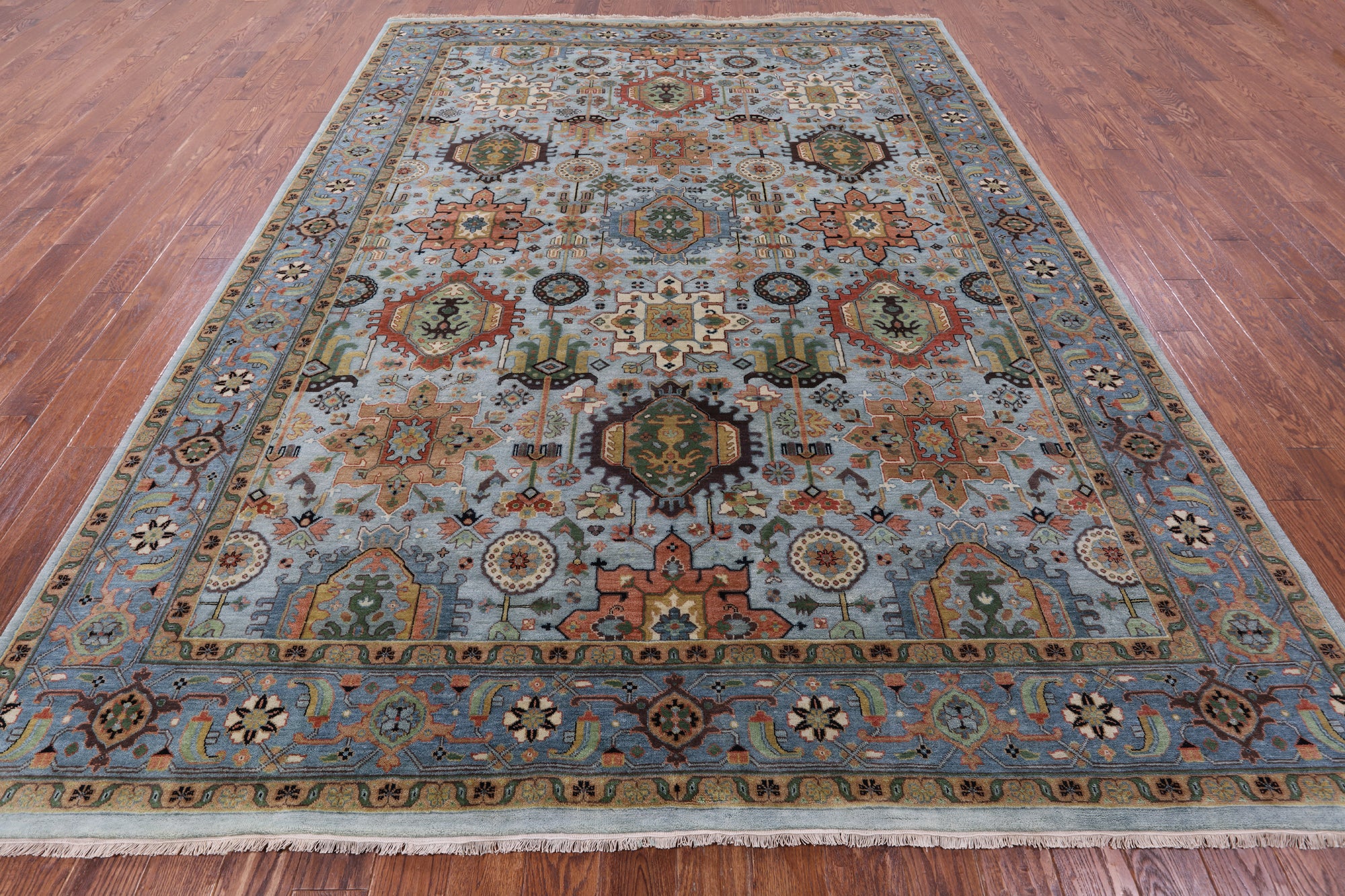 Persian Fine Serapi Handmade Wool Rug - 9' 1" X 12' 1" - Golden Nile