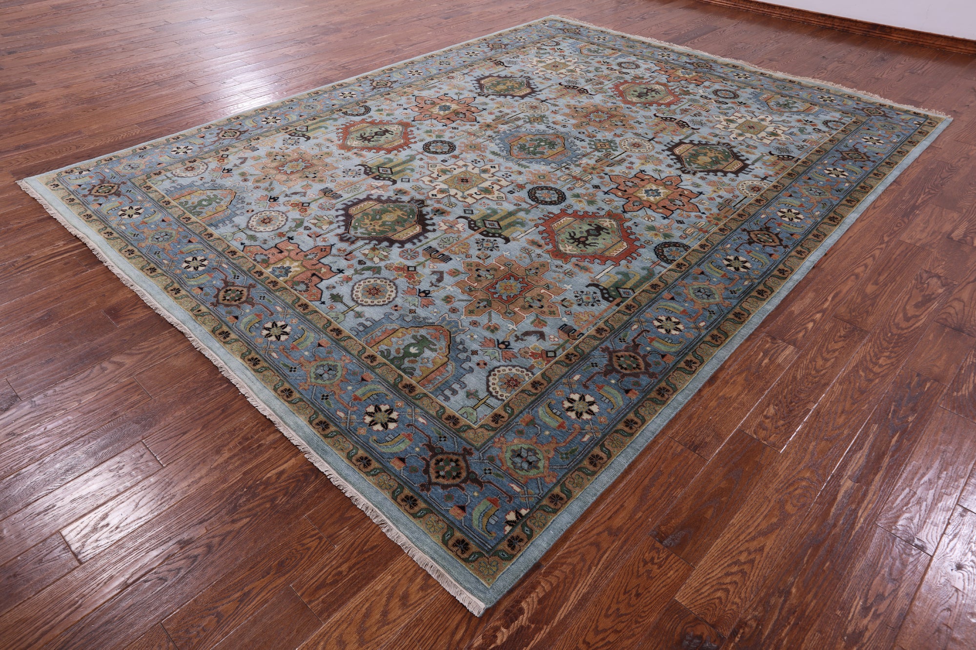 Persian Fine Serapi Handmade Wool Rug - 9' 1" X 12' 1" - Golden Nile