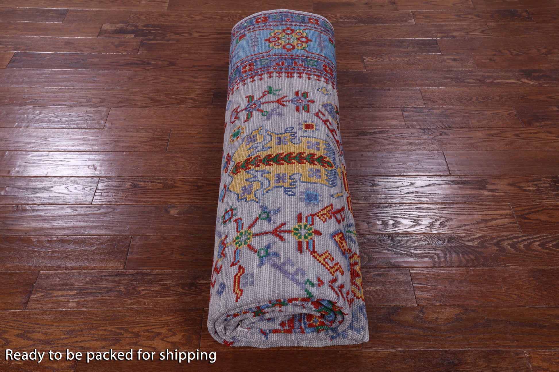 Grey Turkish Oushak Hand Knotted Wool Rug - 9' 1" X 12' 3" - Golden Nile