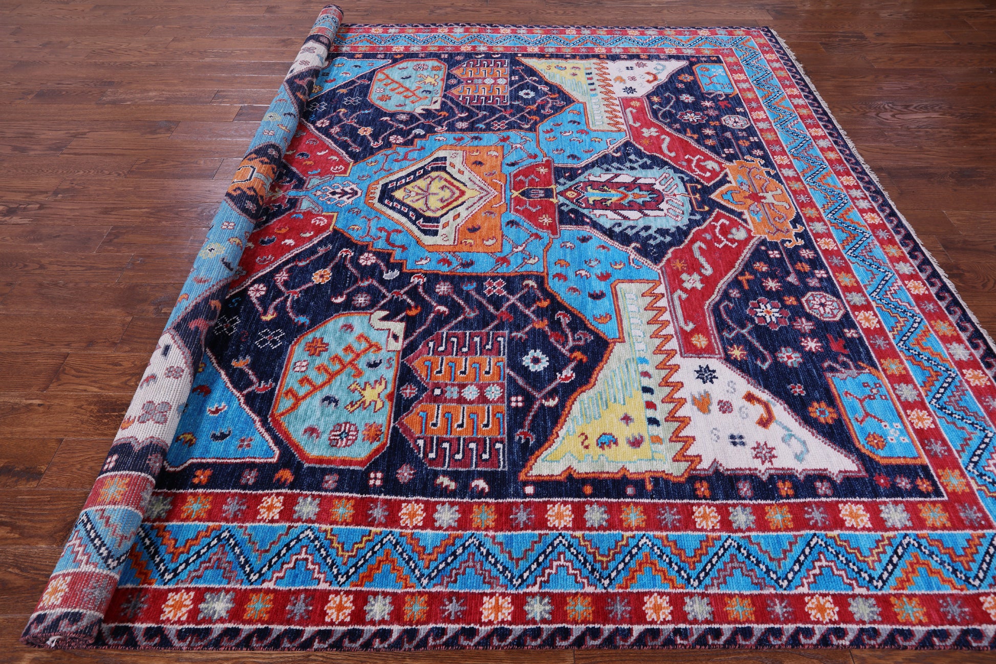Square Turkish Oushak Hand Knotted Wool Rug - 9' 0" X 9' 3" - Golden Nile