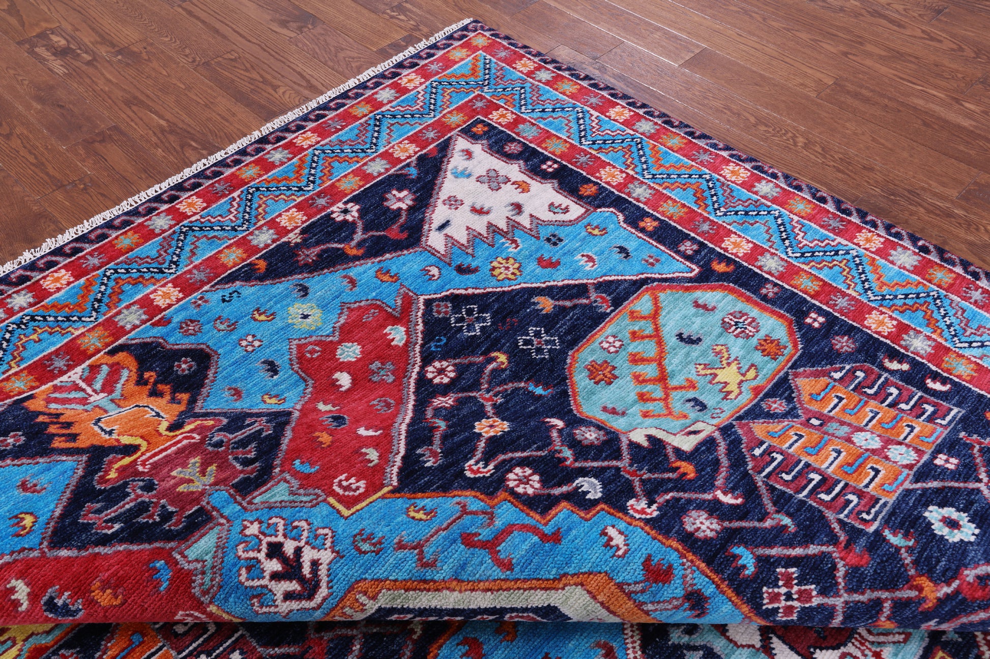 Square Turkish Oushak Hand Knotted Wool Rug - 9' 0" X 9' 3" - Golden Nile