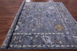 Grey Square Turkish Oushak Hand Knotted Wool Rug - 8' 11" X 9' 0" - Golden Nile