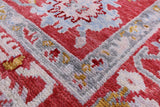 Square Turkish Oushak Hand Knotted Wool Rug - 7' 1" X 7' 5" - Golden Nile